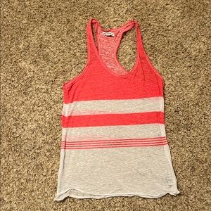 ❤️ 4/$10 American Eagle Outfitters pink and white Striped Tank Top